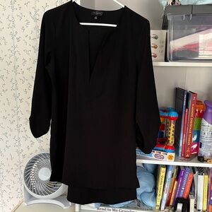 The Limited Black Split V-Neck Tunic